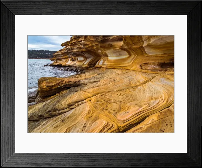 Framed Print : Painted Cliffs of Maria Island, Tasmania