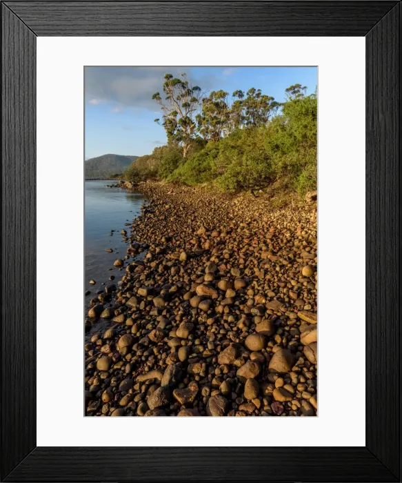 Framed Print : Coastline at Encampment Cove, Maria Island, Tasmania