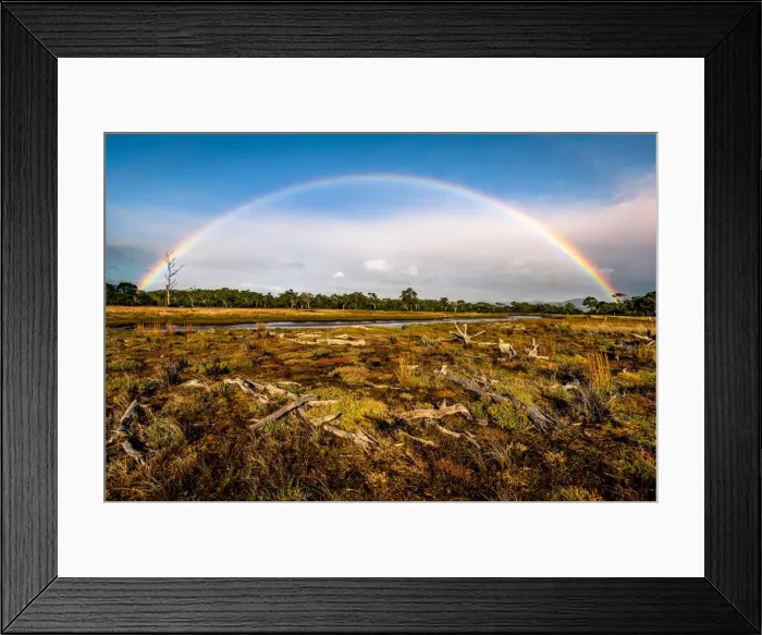 Framed Print : Rainbow at Encampment Cove, Maria Island, Tasmania Framed Print : Rainbow at Encampment Cove, Maria Island, Tasmania