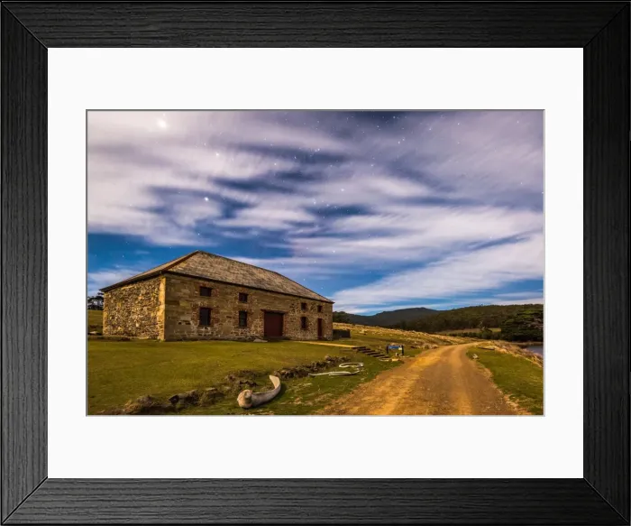 Framed Print : Darlington Vistor Canter with the whale bones up front at Maria Island, Tasmania Framed Print : Darlington Vistor Canter with the whale bones up front at Maria Island, Tasmania