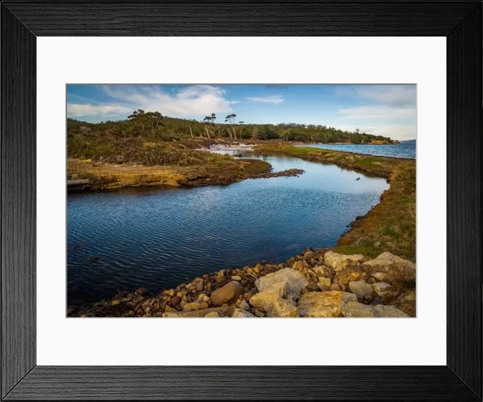 Framed Print : River at Maria Island, Tasmania Framed Print : River at Maria Island, Tasmania
