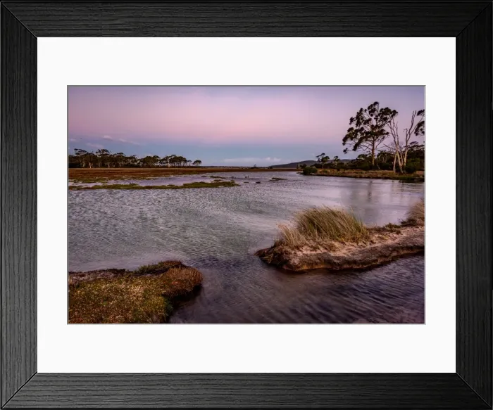 Framed Print : Sunset at Encampment Cove, Maria Island, Tasmania