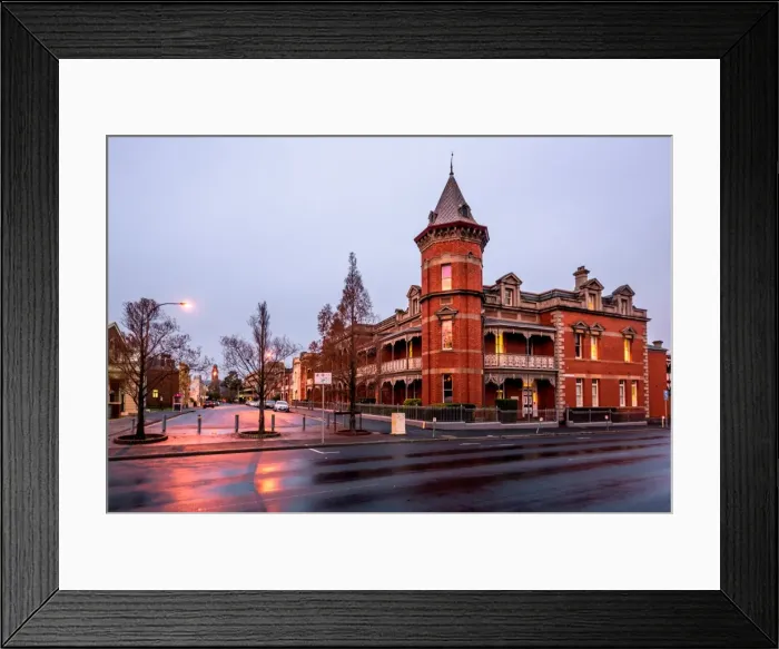 Framed Print : Sunset on the streets of Launceston, Tasmania Framed Print : Sunset on the streets of Launceston, Tasmania