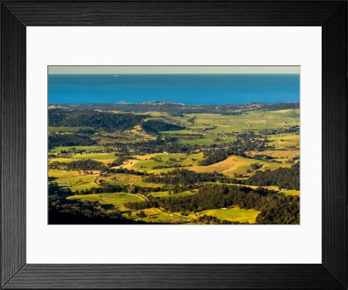 Framed Print : Rural landscape of New South Wales. View from Saddleback Mountain Lookout Framed Print : Rural landscape of New South Wales. View from Saddleback Mountain Lookout