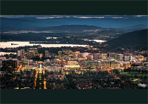 Canberra City Centre, View from Mount Ainslie, Australian Capital Territory
