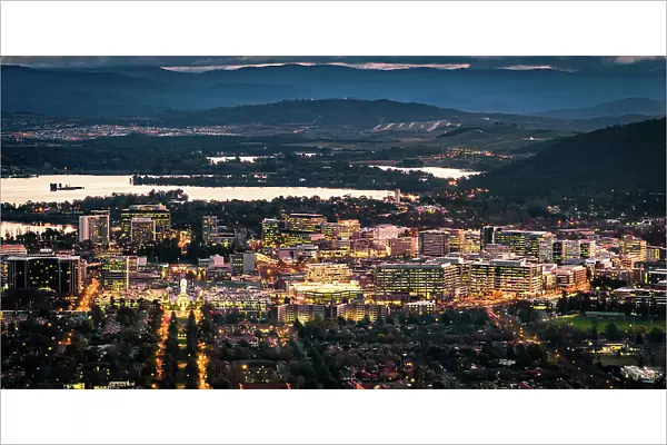 Canberra City Centre, View from Mount Ainslie, Australian Capital Territory