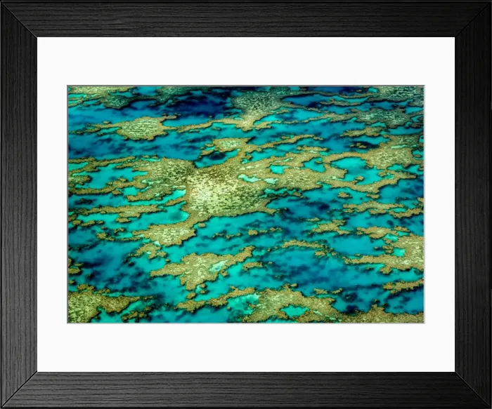 Framed Print : Patterns of Great Barrier Reef