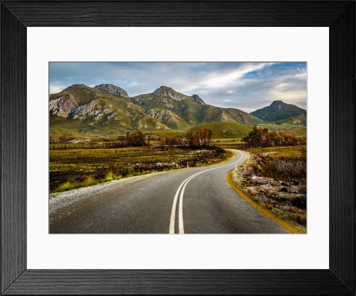 Framed Print : View to the Sentinel Range in Gordon River Valley after 2016 fires. Southwest Tasmania