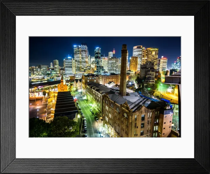 Framed Print : Downtown Sydney from Sydney Harbour Bridge
