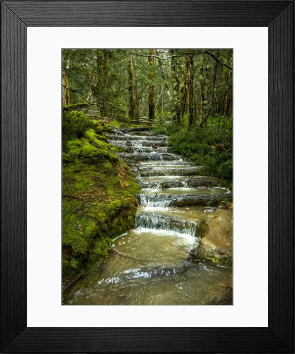 Framed Print : Flooded Overland track during have rains, Tasmania