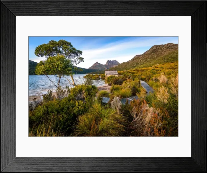 Framed Print : Boathouse an Cradle Mountain Framed Print : Boathouse an Cradle Mountain