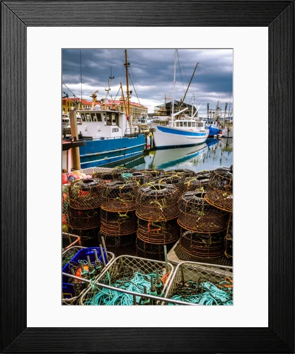 Framed Print : Fishing Boats at Hobart Harbour