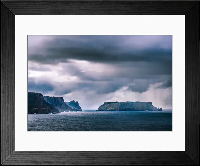 Framed Print : View of Tasman Island and Cape Pillar, from Mount Brown