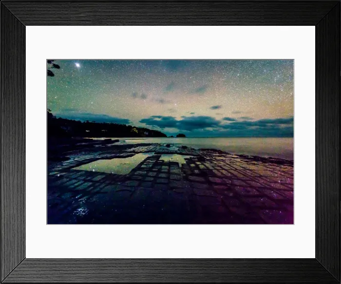 Framed Print : Night at Tessellated Pavement, Tasman Peninsula, Tasmania Framed Print : Night at Tessellated Pavement, Tasman Peninsula, Tasmania