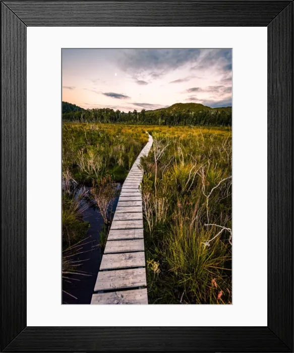 Framed Print : Sunset at Arthur Plains in Southwest Tasmania Framed Print : Sunset at Arthur Plains in Southwest Tasmania