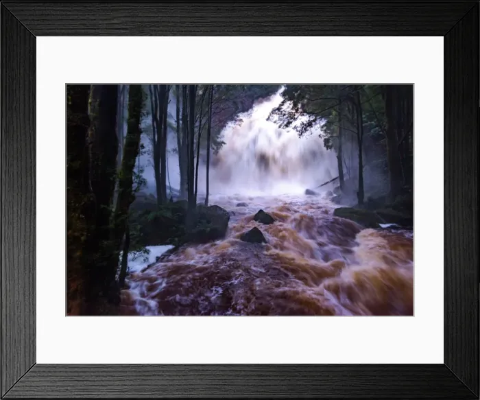 Framed Print : Nelson Falls in Franklin-Gordon Wild Rivers National Park, Tasmania