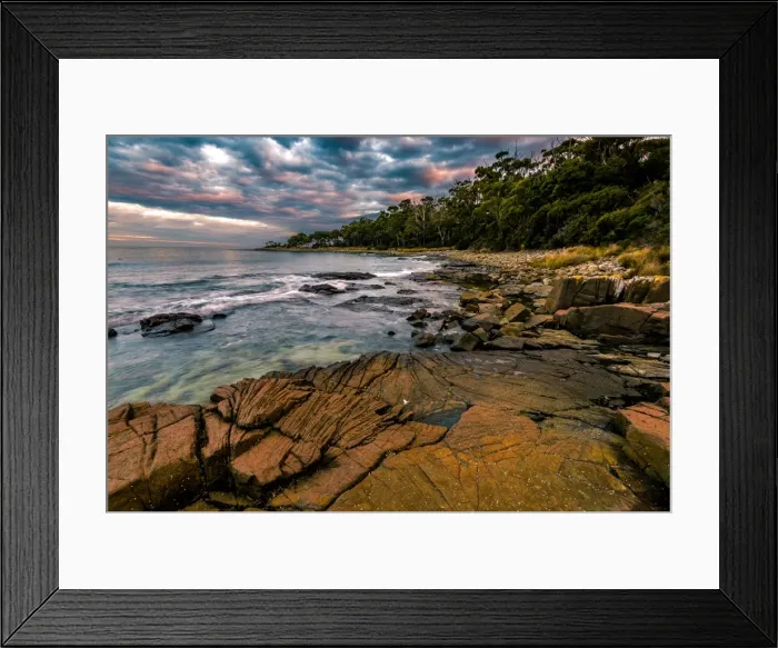 Framed Print : Sunset at Recherche Bay, Tasmania