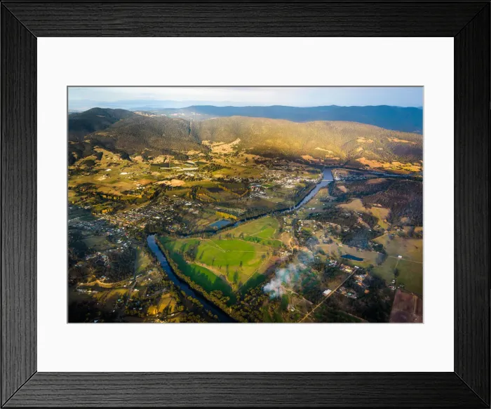 Framed Print : Aerial view of rural Tasmania at Huon Valley Framed Print : Aerial view of rural Tasmania at Huon Valley