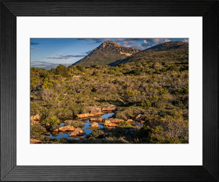 Framed Print : Hatz Peak at Hartz Mountains National Park, Tasmania Framed Print : Hatz Peak at Hartz Mountains National Park, Tasmania