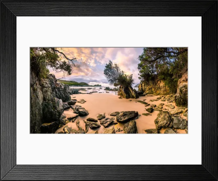 Framed Print : Ketchem Bay at South West Cape track, Southwest Tasmania