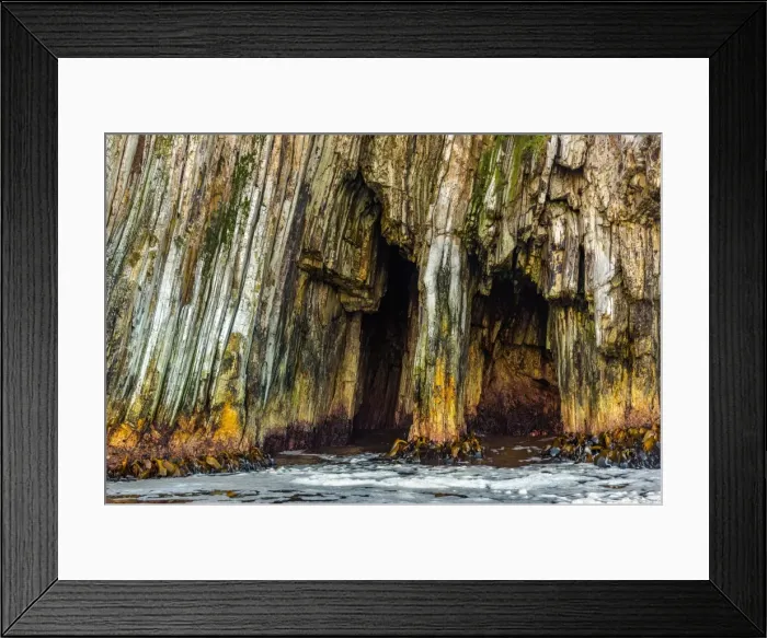 Framed Print : Close-up shot of the sea cave at Breaksea Islands and Bathurst Harbour, Tasmania Framed Print : Close-up shot of the sea cave at Breaksea Islands and Bathurst Harbour, Tasmania