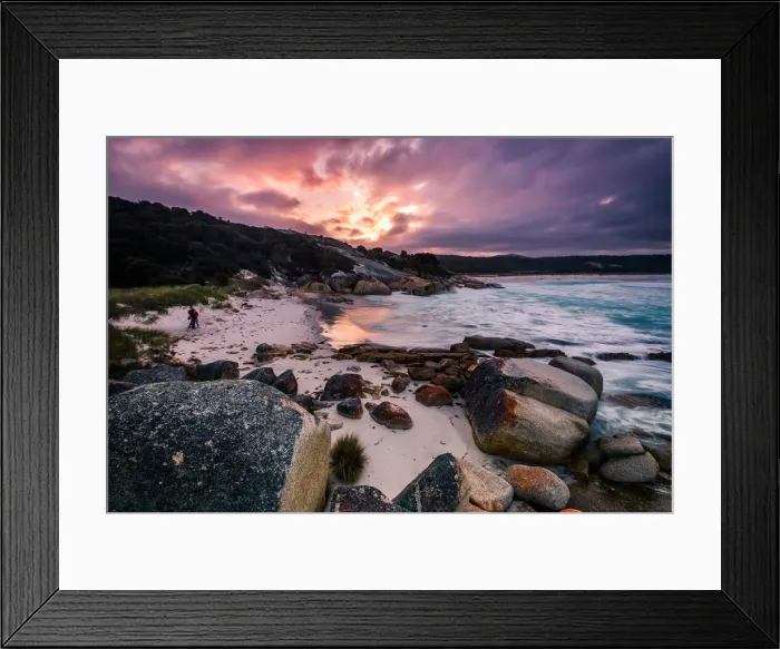 Framed Print : Binalong Bay at Mount William National Park, nBay of Fires, Tasmania Framed Print : Binalong Bay at Mount William National Park, nBay of Fires, Tasmania