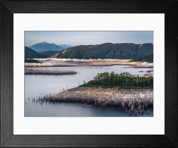 Framed Print : Lake Gordon in Southwest Tasmania Framed Print : Lake Gordon in Southwest Tasmania
