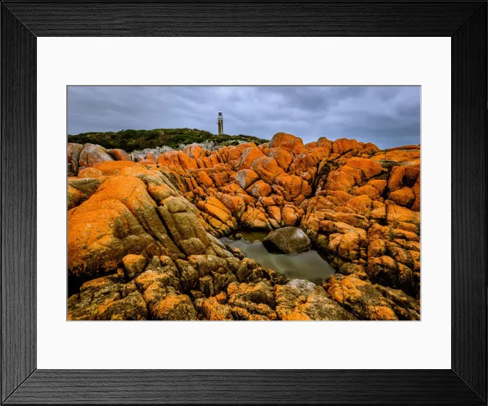 Framed Print : Eddystone Point Lighthouse at Mount William National Park in Bay of Fires, Tasmania Framed Print : Eddystone Point Lighthouse at Mount William National Park in Bay of Fires, Tasmania