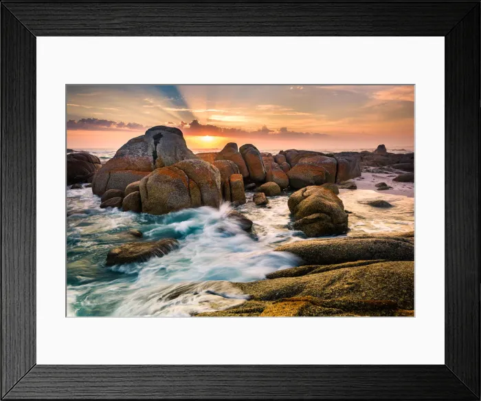 Framed Print : Deep Creek in Mount William National Park at Bay of Fires, Tasmania Framed Print : Deep Creek in Mount William National Park at Bay of Fires, Tasmania