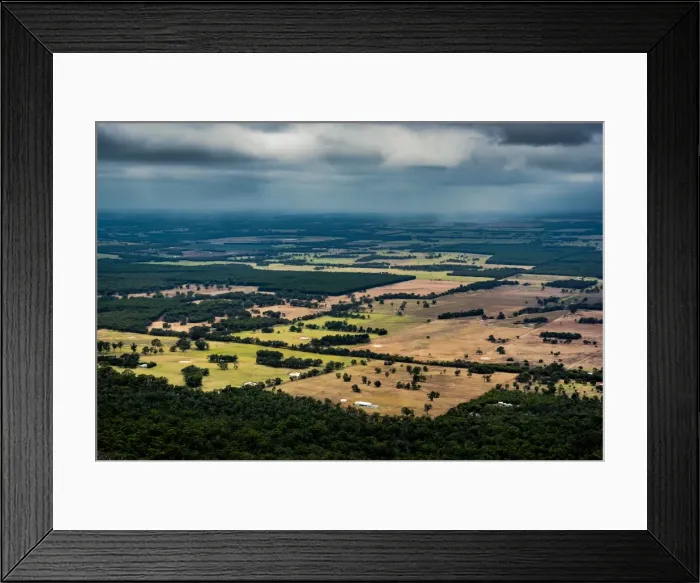 Framed Print : View to the wheatley plains from Porongurup Range