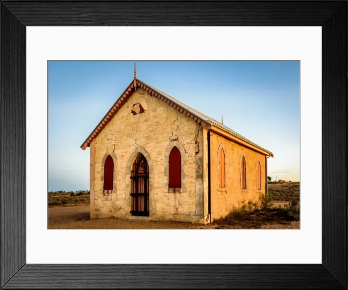 Framed Print : Chapel in Silverton, New South Wales Framed Print : Chapel in Silverton, New South Wales