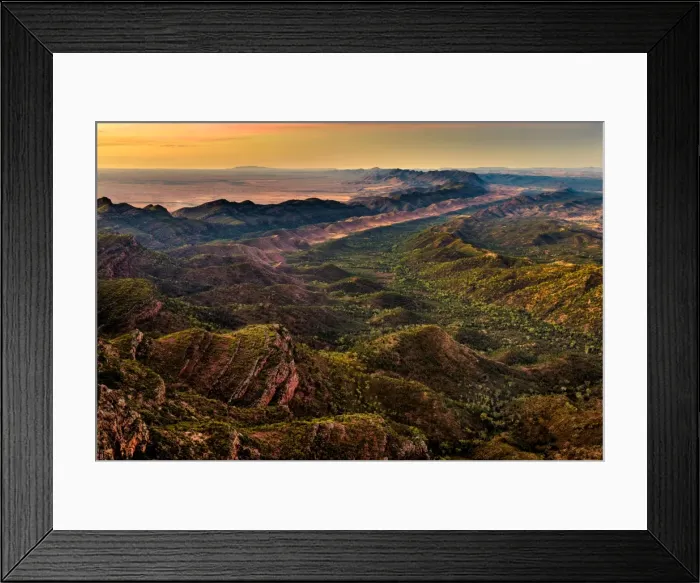 Framed Print : View to the North from the summit of St Mary Peak Framed Print : View to the North from the summit of St Mary Peak