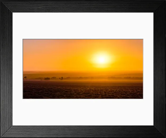 Framed Print : Sunrise over the farmland at Eyre Peninsula in South Australia