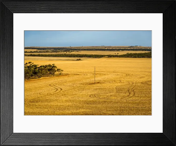 Framed Print : View of farmland from Pildappa Rock at Erie Peninsula, South Ausralia Framed Print : View of farmland from Pildappa Rock at Erie Peninsula, South Ausralia