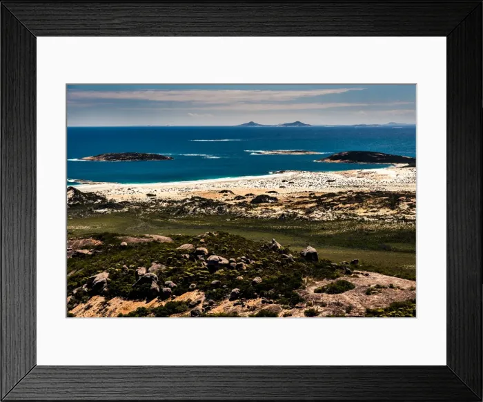 Framed Print : View of Recherche Archipelago from the top of mount Arid in Western Australia