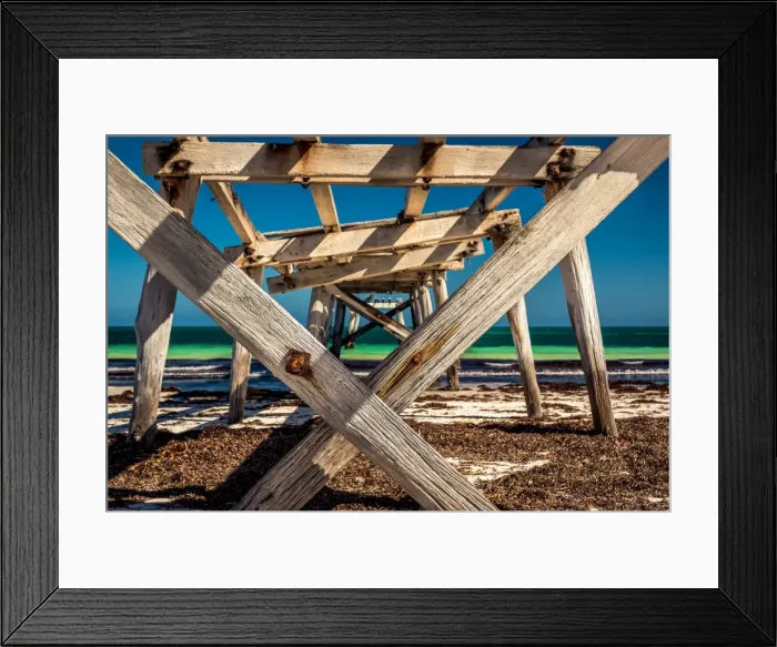 Framed Print : Old Wharf at Eucla, Western Australia Framed Print : Old Wharf at Eucla, Western Australia