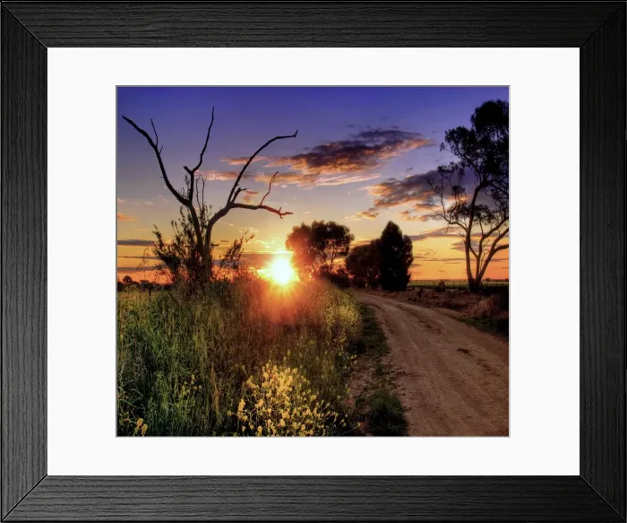 Framed Print : Sunset road Framed Print : Sunset road