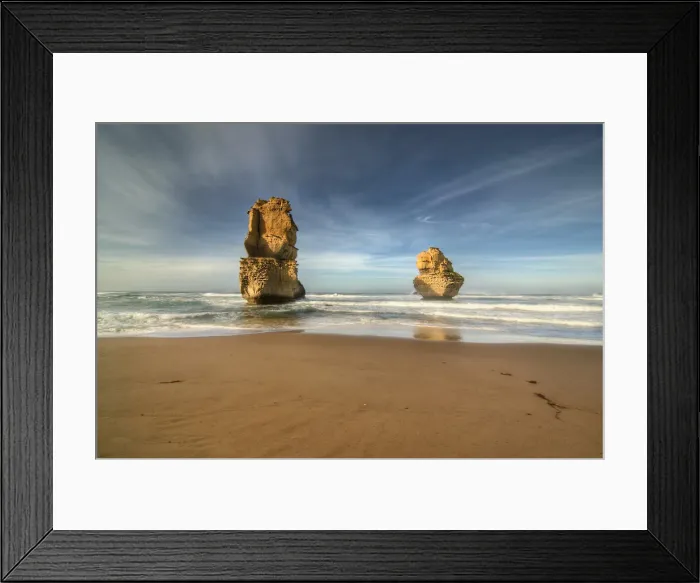 Framed Print : Limestone stacks