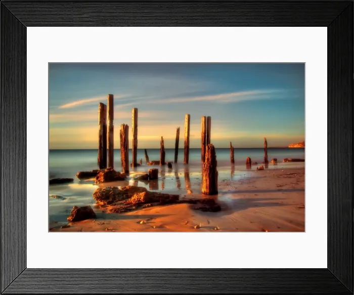 Framed Print : Pier ruins