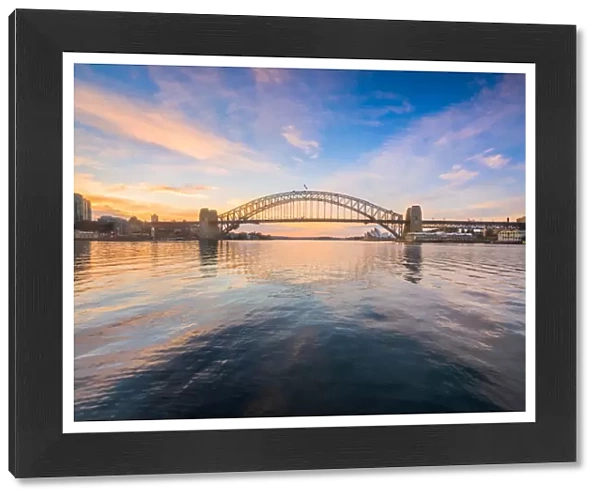 Sydney Harbour Bridge and Opera House view from Macmahon Point