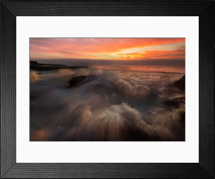 Framed Print : Powerful Waves crushing on a rocky beach Framed Print : Powerful Waves crushing on a rocky beach
