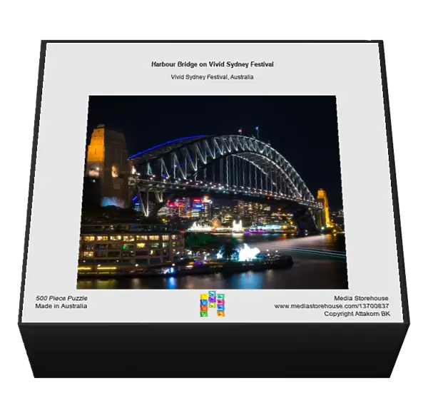 Harbour Bridge on Vivid Sydney Festival