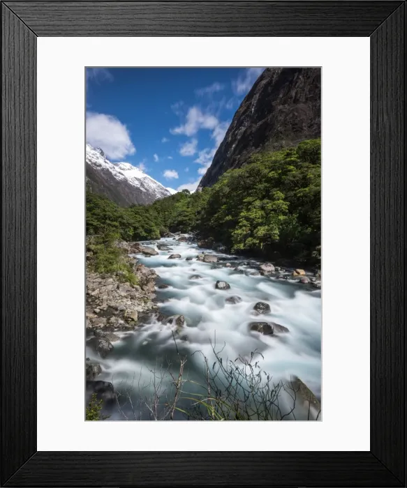 Framed Print : turquoise waterfall