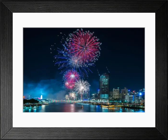 Framed Print : Brisbane firework