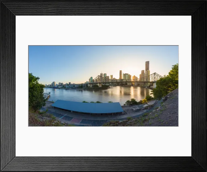 Framed Print : Brisbane city and story bridge during sunset Framed Print : Brisbane city and story bridge during sunset