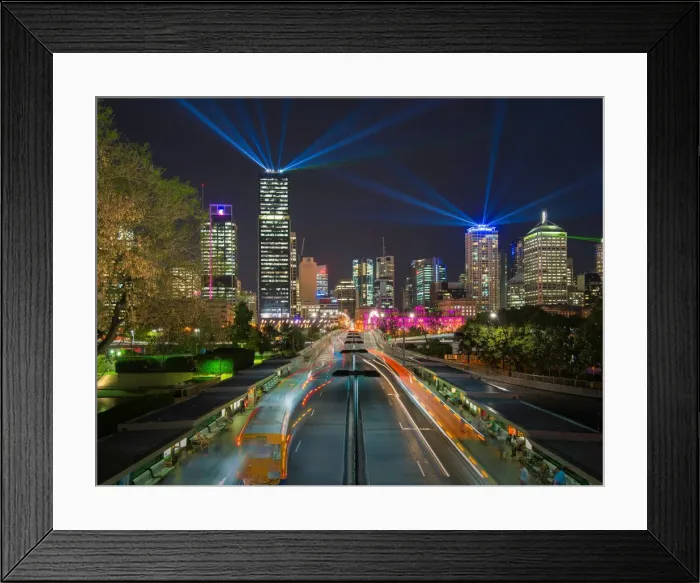 Framed Print : The lights of Brisbane Framed Print : The lights of Brisbane