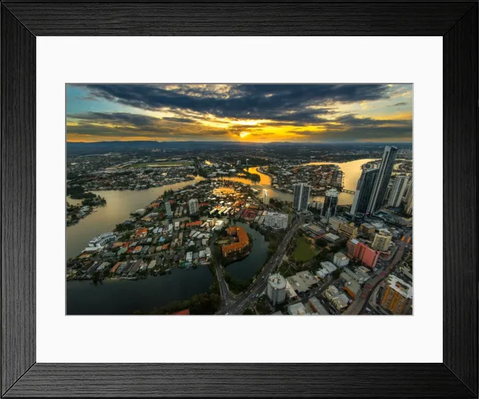 Framed Print : Sunset at Gold coast Framed Print : Sunset at Gold coast
