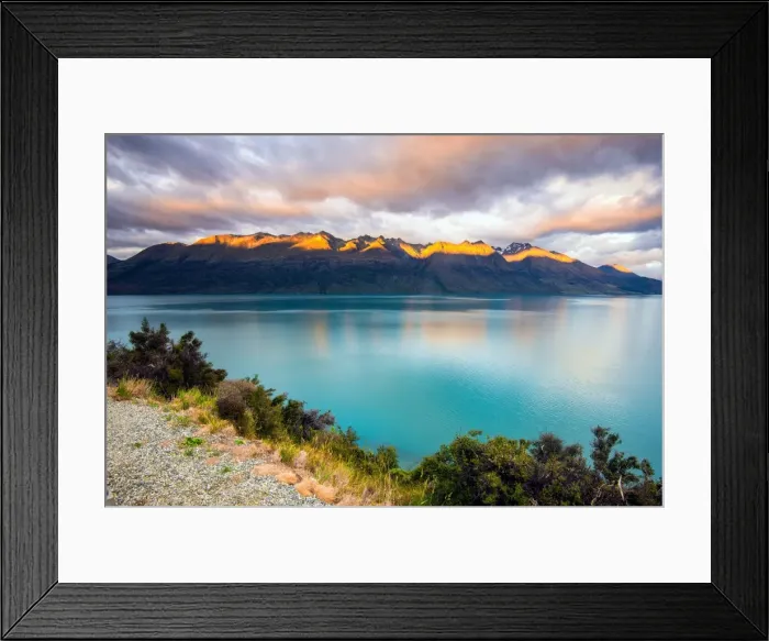 Framed Print : Morning light at lake Wakatipu Framed Print : Morning light at lake Wakatipu