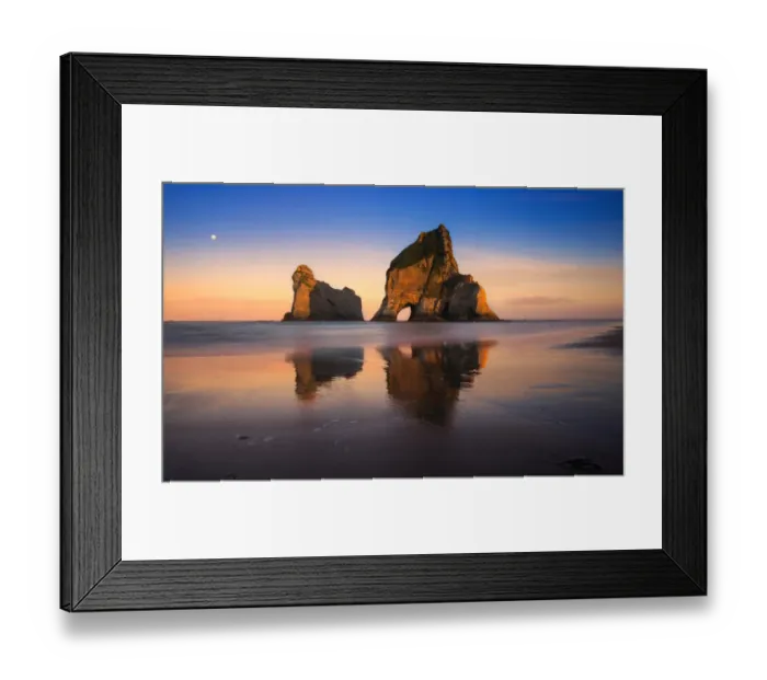 Framed Print : Wharariki beach and cape sunrise
