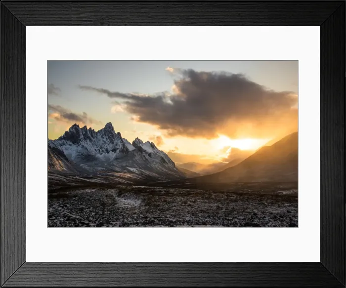 Framed Print : Sunset at Tombstone mountains Framed Print : Sunset at Tombstone mountains